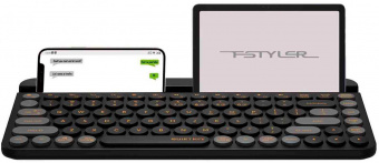 Клавиатура A4Tech Fstyler FBK30 черный/серый USB беспроводная BT/Radio slim Multimedia (FBK30 BLACKCURRANT) от магазина РЭССИ