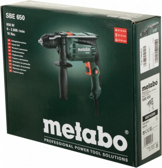 Дрель ударная Metabo SBE 650 650Вт патрон:быстрозажимной реверс (600742850) от магазина РЭССИ