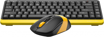 Клавиатура + мышь A4Tech Fstyler FG1110 клав:черный/желтый мышь:черный/желтый USB беспроводная Multimedia (FG1110 BUMBLEBEE) от магазина РЭССИ