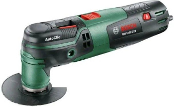 Многофункциональный инструмент Bosch PMF 250 CES + кейс 250Вт зеленый/черный (0603102100) от магазина РЭССИ
