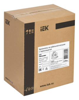 Удлинитель силовой IEK Professional (WKP17-16-04-30-44) 3x2.5кв.мм 4розет. 30м КГ 16A метал.катушка серый от магазина РЭССИ