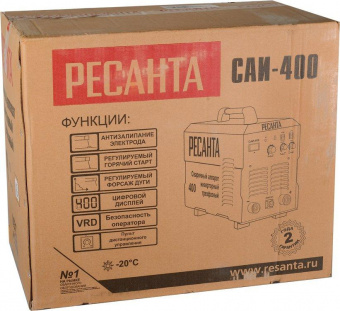 Сварочный аппарат Ресанта САИ 400 инвертор ММА 15.6кВт от магазина РЭССИ