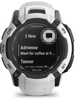 Смарт-часы Garmin Instinct 2X Solar 50мм 1" MIP корп.белый/черный рем.белый (010-02805-04) от магазина РЭССИ