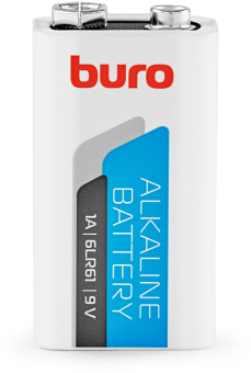 Батарея Buro Alkaline 6LR61 9V (1шт) блистер от магазина РЭССИ