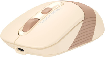 Мышь A4Tech Fstyler FG10CS Air бежевый/коричневый оптическая (2000dpi) silent беспроводная USB для ноутбука (4but) от магазина РЭССИ