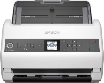 Сканер планшетный/протяжный Epson WorkForce DS-730N (B11B259401/B11B259502) A4 белый от магазина РЭССИ