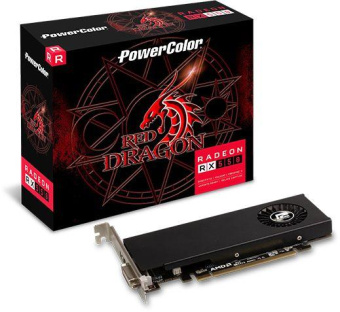 Видеокарта PowerColor PCI-E AXRX 550 4GBD5-HLE AMD Radeon RX 550 4Gb 128bit GDDR5 1071/6000 DVIx1 HDMIx1 HDCP Ret low profile от магазина РЭССИ