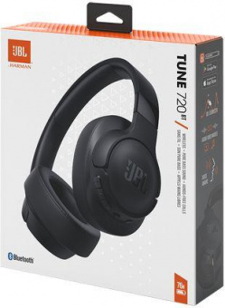 Гарнитура мониторные JBL Tune 720 BT 1.2м черный беспроводные bluetooth оголовье (JBLT720BTBLK) от магазина РЭССИ