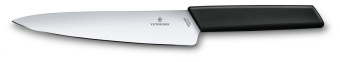 Нож кухонный Victorinox Swiss Modern (6.9013.19B) стальной разделочный лезв.190мм прямая заточка черный блистер от магазина РЭССИ