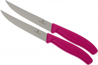 Набор ножей кухон. Victorinox Swiss Classic (6.7936.12L5B) компл.:2шт розовый блистер от магазина РЭССИ