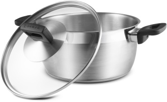 Кастрюля Polaris Rialto 24C 5.4л. d=24см (с крышкой) стальной (015153) от магазина РЭССИ