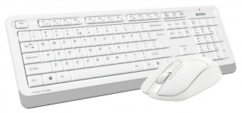 Клавиатура + мышь A4Tech Fstyler FG1012 клав:белый мышь:белый USB беспроводная Multimedia от магазина РЭССИ