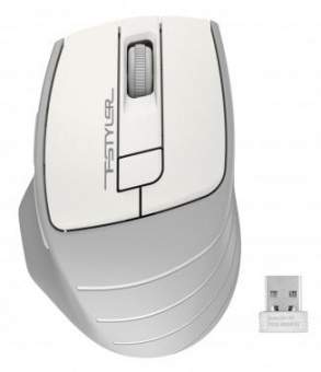 Мышь A4Tech Fstyler FG30S белый/серый оптическая (2000dpi) silent беспроводная USB (6but) от магазина РЭССИ