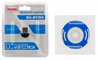 Адаптер USB Buro BU-BT21A Bluetooth 2.1+EDR class 2 10м черный от магазина РЭССИ