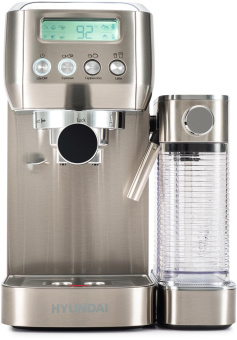 Кофеварка рожковая Hyundai HEM-9999 1350Вт серебристый от магазина РЭССИ