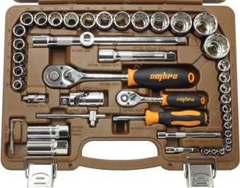 Набор инструмента для автомобиля с 12-гр. головками 1/2"DR и 1/4"DR 94 предмета Ombra OMT94S12 от магазина РЭССИ