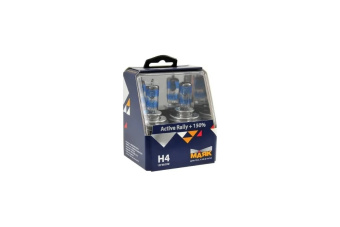 Автомобильная галогенная лампа МАЯК H4 12 В 60/55 Вт P43t Active Rally +150% silver 2 шт. 72420AR+150 от магазина РЭССИ