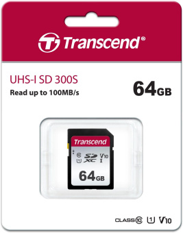 Флеш карта SDXC 64Gb Class10 Transcend TS64GSDC300S 300S w/o adapter от магазина РЭССИ