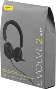 Наушники с микрофоном Jabra Evolve2 40 черный накладные USB оголовье (24189-999-999) от магазина РЭССИ