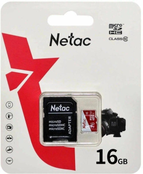 Флеш карта microSDHC 16GB Netac NT02P500ECO-016G-R P500 Eco + adapter от магазина РЭССИ