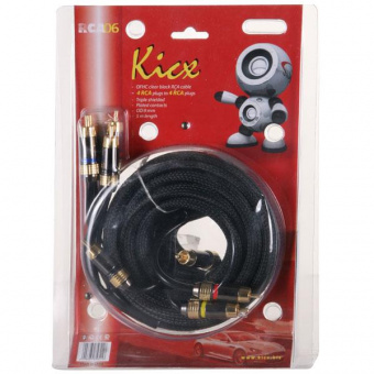 Акустический кабель Kicx RCA-06 черный от магазина РЭССИ
