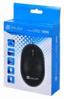 Мышь Оклик 105S черный оптическая (800dpi) USB для ноутбука (3but) от магазина РЭССИ