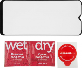 Защитное стекло для экрана Redline черный для Infinix HOT 11 Play 2.5D 1шт. (УТ000028371) от магазина РЭССИ