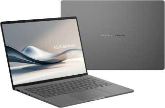 Ноутбук Asus Zenbook 14 UX3407RA-QD038W Snapdragon X Elite X1E-78-100 32Gb SSD1Tb Qualcomm Adreno 14" OLED WUXGA (1920x1200) Windows 11 Home grey WiFi BT Cam Bag (90NB16G2-M00360) от магазина РЭССИ