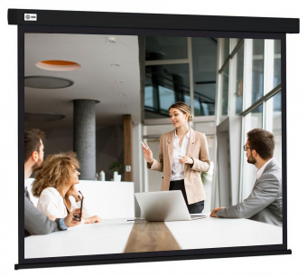Экран Cactus 168x299см Wallscreen CS-PSW-168X299-BK 16:9 настенно-потолочный рулонный черный от магазина РЭССИ