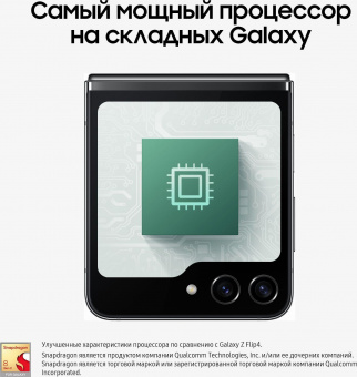 Смартфон Samsung SM-F731B Galaxy Z Flip 5 5G 512Gb 8Gb графит раскладной 3G 4G 1Sim 6.7" 1080x2640 Android 13 12Mpix 802.11 a/b/g/n/ac/ax NFC GPS GSM900/1800 GSM1900 TouchSc Protect от магазина РЭССИ