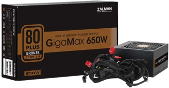 Блок питания Zalman ATX 650W ZM650-GVII 80+ bronze (20+4pin) APFC 120mm fan 5xSATA RTL от магазина РЭССИ