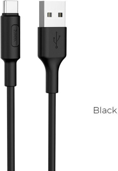 Кабель Hoco X25 Soarer X25 USB (m)-USB Type-C (m) 1м черный коробка от магазина РЭССИ
