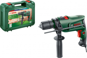 Дрель ударная Bosch EasyImpact 600 600Вт патрон:быстрозажимной реверс (кейс в комплекте) (0603133020) от магазина РЭССИ