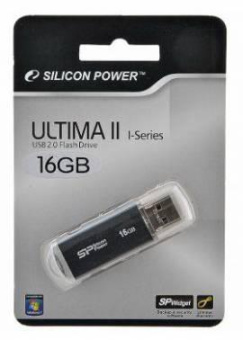 Флеш Диск Silicon Power 16Gb Ultima II-I Series SP016GBUF2M01V1K USB2.0 черный от магазина РЭССИ