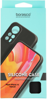 Чехол (клип-кейс) BoraSCO для Apple iPhone 15 черный (72417) от магазина РЭССИ