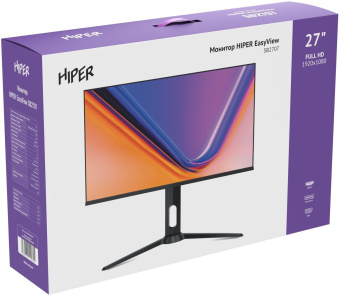 Монитор Hiper 27" EasyView SB2707 черный IPS LED 4ms 16:9 HDMI M/M матовая HAS Piv 250cd 178гр/178гр 1920x1080 75Hz FreeSync VGA DP FHD 5.75кг от магазина РЭССИ