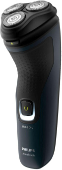 Бритва роторная Philips S1121/41 реж.эл.:3 питан.:аккум. черный от магазина РЭССИ