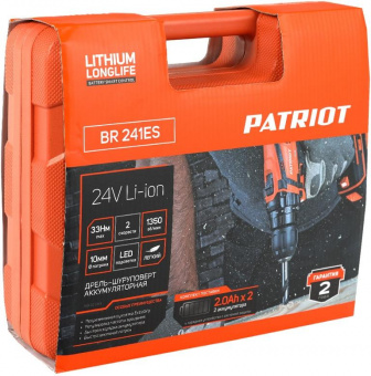 Дрель-шуруповерт Patriot BR 241 ES аккум. патрон:быстрозажимной (180201241) от магазина РЭССИ