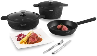 Сотейник Rondell ArtDeco RDA-1255 d=28см (с крышкой) черный от магазина РЭССИ