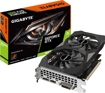 Видеокарта Gigabyte PCI-E GV-N1656WF2-4GD 3.0 NVIDIA GeForce GTX 1650 4Gb 128bit GDDR6 1590/12000 DVIx1 HDMIx1 DPx1 HDCP Ret от магазина РЭССИ