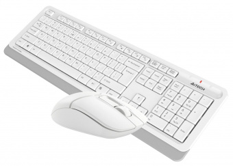 Клавиатура + мышь A4Tech Fstyler FG1012 клав:белый мышь:белый USB беспроводная Multimedia от магазина РЭССИ
