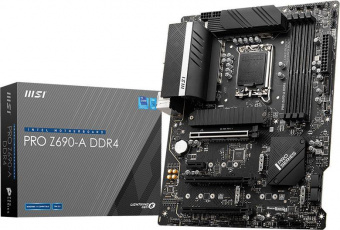 Материнская плата MSI PRO Z690-A DDR4 Soc-1700 Intel Z690 4xDDR4 ATX AC`97 8ch(7.1) 2.5Gg RAID+HDMI+DP от магазина РЭССИ