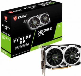 Видеокарта MSI PCI-E GTX 1650 D6 VENTUS XS OCV1 NVIDIA GeForce GTX 1650 4096Mb 128 GDDR6 1485/12000 DVIx1 HDMIx1 DPx1 HDCP Ret от магазина РЭССИ