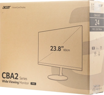 Монитор Acer 23.8" CBA242YHbmirx черный VA LED 1ms 16:9 HDMI M/M HAS Piv 250cd 178гр/178гр 1920x1080 100Hz FreeSync VGA DP FHD 4.3кг от магазина РЭССИ