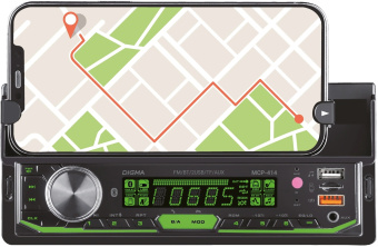 Автомагнитола Digma MCP-414 1DIN 4x50Вт v5.0 USB 2.0 AUX 2 ПДУ от магазина РЭССИ
