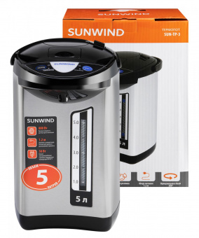Термопот SunWind SUN-TP-3 5л. 800Вт черный/серебристый от магазина РЭССИ