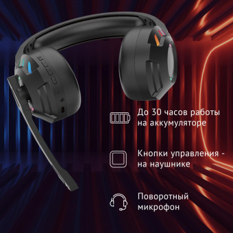 Наушники с микрофоном Оклик HS-L420G черный мониторные BT оголовье (1939799) от магазина РЭССИ
