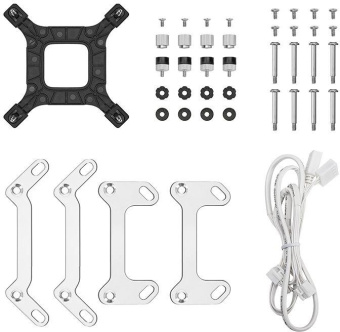 Система водяного охлаждения Deepcool LQ240 Wh ARGB Soc-AM5/AM4/1200/1700/1851 белый 4-pin 38.71dB Al LCD 300W 1530gr Ret (R-LQ240-WHDSMC-G-1) от магазина РЭССИ