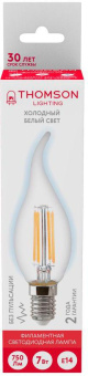 Лампа филам. Thomson Filament TH-B2336 7Вт цок.:E14 свеча 220B 6500K св.свеч.бел.хол. Tail Candle (упак.:1шт) от магазина РЭССИ