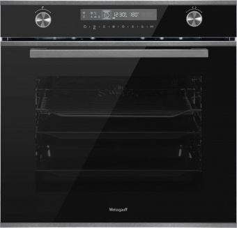 Духовой шкаф Электрический Weissgauff EOM 751 PDBSX черный/нержавеющая сталь от магазина РЭССИ